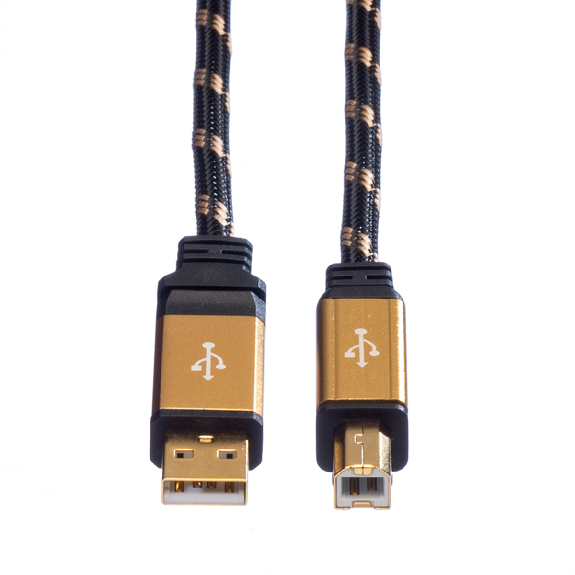 ROLINE GOLD Câble USB 2.0, type A-B, 1,8 m-Lire la description