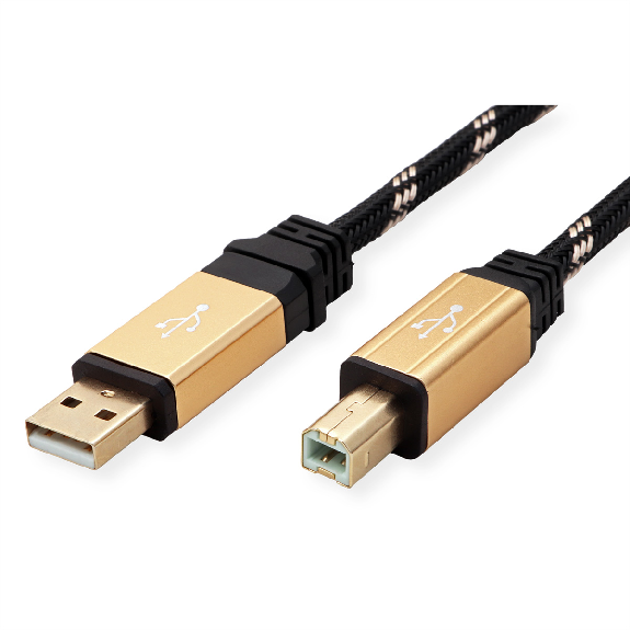 ROLINE GOLD Câble USB 2.0, type A-B, 1,8 m-Lire la description