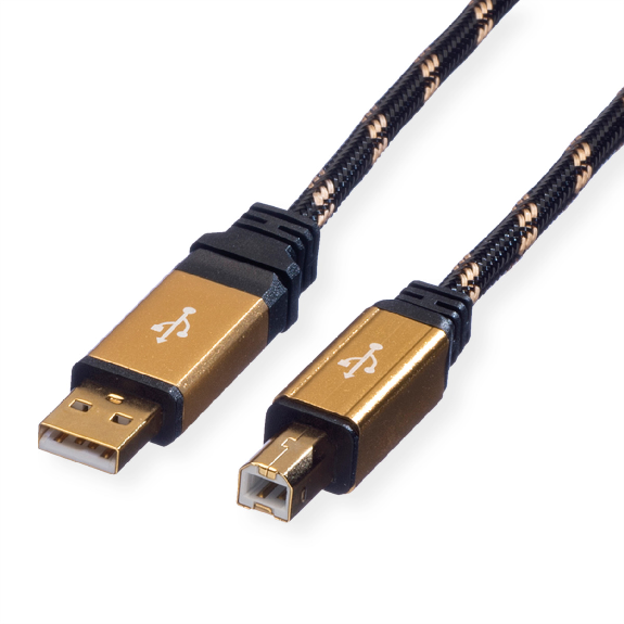 ROLINE GOLD Câble USB 2.0, type A-B, 1,8 m-Lire la description