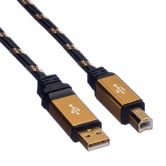 ROLINE GOLD Câble USB 2.0, type A-B, 1,8 m-Lire la description