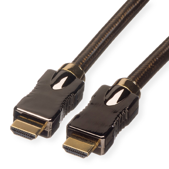 ROLINE Câble HDMI Ultra HD avec Ethernet, 4K, M/M, noir, 3 m-Lire la description