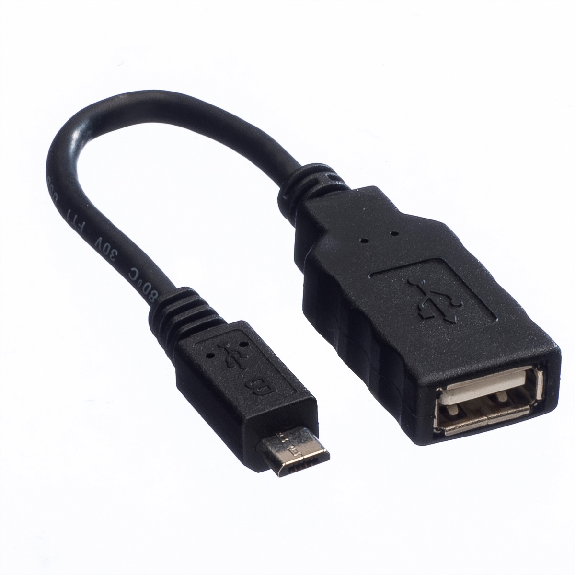 ROLINE Câble USB 2.0, USB A femelle - Micro USB B mâle, OTG, 0,15 m-Lire la description