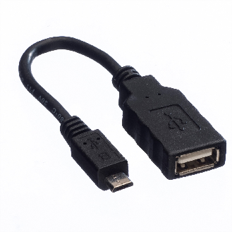 ROLINE USB 2.0 Kabel, USB 2.0 Typ Micro B - Typ A BU, OTG, 0,15 m-Beschreibung lesen