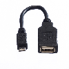 ROLINE Câble USB 2.0, USB A femelle - Micro USB B mâle, OTG, 0,15 m
