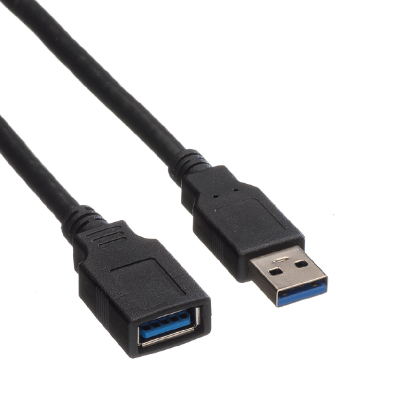 ROLINE Câble USB 3.2 Gen 1 Type A-A, M/F, noir, 0,8 m-Lire la description
