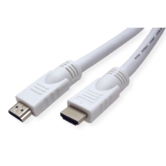VALUE HDMI High Speed Kabel mit Ethernet, weiß, 15 m-Beschreibung lesen