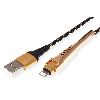 ROLINE GOLD USB 2.0 Sync- & Ladekabel USB-A/8pin, Stütze, 1 m