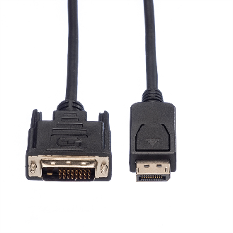 VALUE DisplayPort Kabel DP ST - DVI (24+1) ST, LSOH, schwarz, 1 m-Beschreibung lesen
