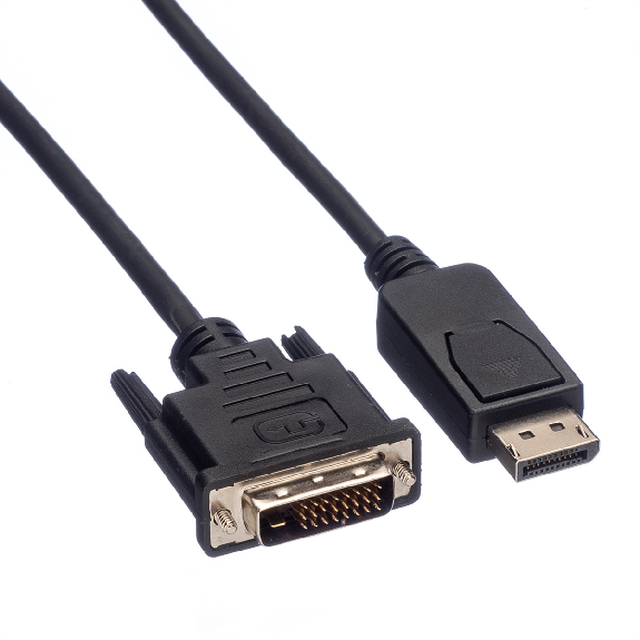 VALUE Câble DisplayPort DP M - DVI(24+1) M, LSOH, noir, 1 m-Lire la description