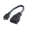 VALUE Câble HDMI High Speed avec Ethernet, HDMI F - Micro HDMI M, 0,15 m