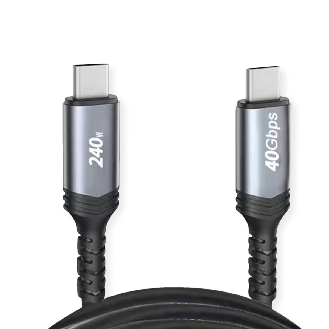 VALUE USB4 Gen3x2 Kabel, CC, ST/ST, 40Gbit/s, 240W, schwarz, 0,8 m-Beschreibung lesen