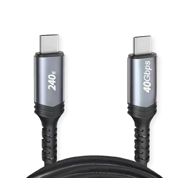 VALUE Câble USB4 Gen3x2, CC, M/M, 240W, noir, 0,8 m-Lire la description