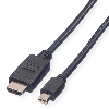 VALUE Mini DisplayPort Câble, Mini DP - HDTV, M/M, noir, 2 m