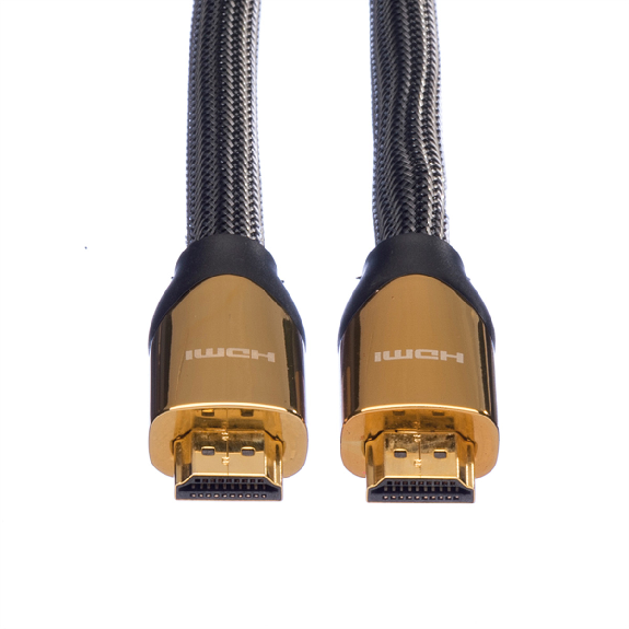 ROLINE PREMIUM Câble HDMI Ultra HD avec Ethernet, 4K, M/M, noir, 2 m-Lire la description