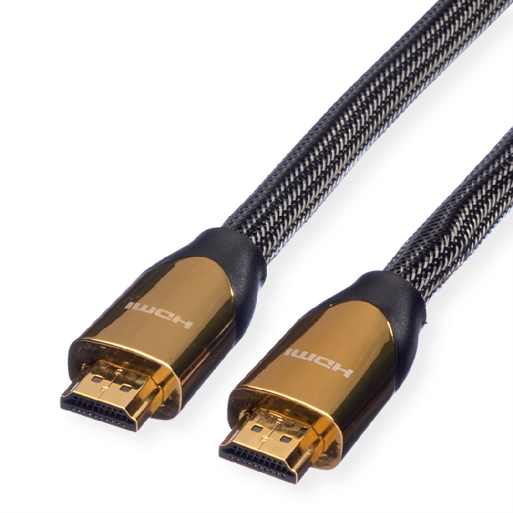 ROLINE PREMIUM Câble HDMI Ultra HD avec Ethernet, 4K, M/M, noir, 2 m-Lire la description