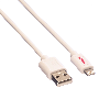 ROLINE Câble de charge et synchronisation pour appareils à connecteur Lightning, blanc, 1,8 m
