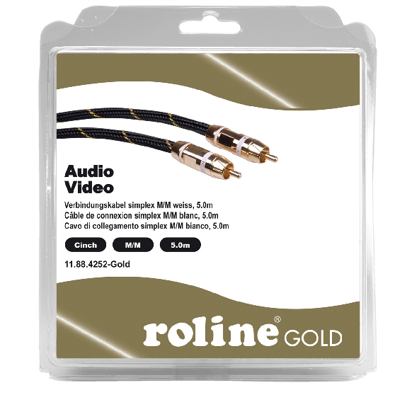 ROLINE GOLD Cinch-Verbindungskabel simplex ST/ST, weiss, Retail Blister, 5 m ROLINE GOLD Cinch-Verbindungskabel simplex ST/ST, weiss, Retail Blister, 5 m-Beschreibung lesen