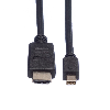 ROLINE Câble Mini DisplayPort, Mini DP - HDTV, M/M, noir, 2 m