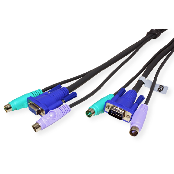 ATEN 2L-1010P/C Câble KVM standard PS/2, noir, 10 m ATEN 2L-1010P/C Câble KVM standard PS/2, noir, 10 m-Lire la description