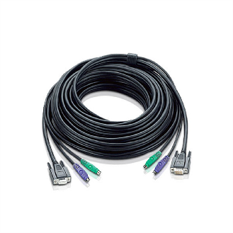 ATEN 2L-1010P/C Câble KVM standard PS/2, noir, 10 m-Lire la description
