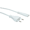 VALUE Cordon secteur bipolaire, blanc, 1,8 m VALUE Cordon secteur bipolaire, blanc, 1,8 m