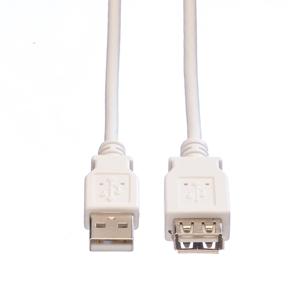 VALUE Câble USB 2.0 Type A-A, M/F, blanc, 1,8 m VALUE Câble USB 2.0 Type A-A, M/F, blanc, 1,8 m-Lire la description