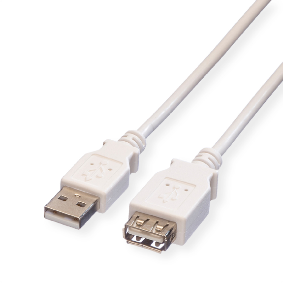VALUE Câble USB 2.0 Type A-A, M/F, blanc, 1,8 m VALUE Câble USB 2.0 Type A-A, M/F, blanc, 1,8 m-Lire la description