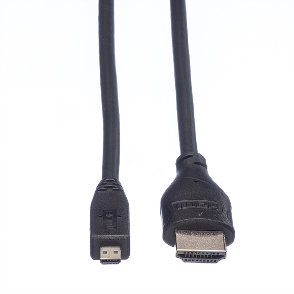 ROLINE Câble HDMI High Speed avec Ethernet, HDMI M - Micro HDMI M, 2 m ROLINE Câble HDMI High Speed avec Ethernet, HDMI M - Micro HDMI M, 2 m-Lire la description