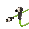 METZ CONNECT Verbindungsleitung M12 ST-M12 ST, 4-pol D-kodiert, gewinkelt-gerade, 5 m