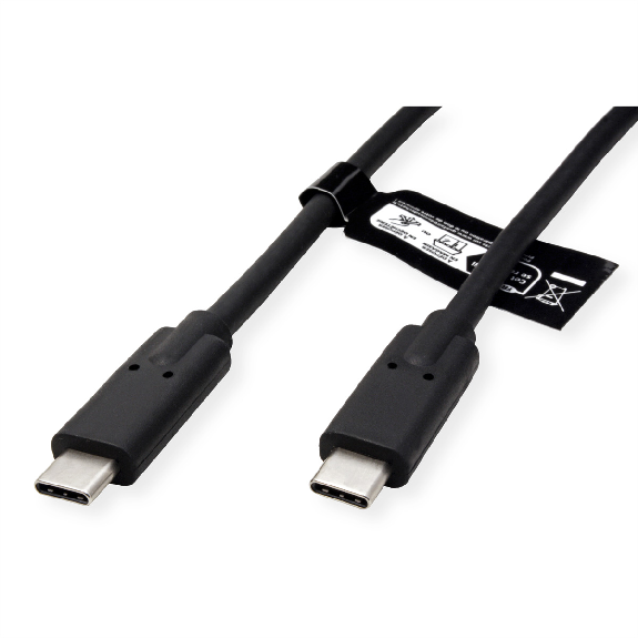 VALUE Câble USB4 Gen2x2, CC, M/M, 100W, noir, 2 m-Lire la description
