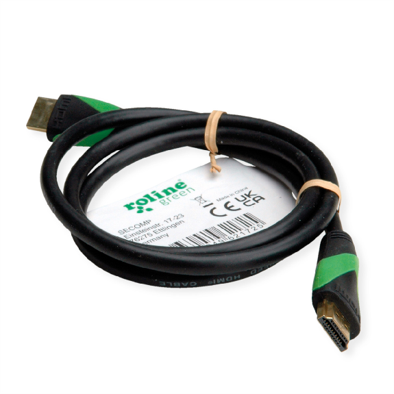ROLINE GREEN ATC Câble HDMI avec Ethernet Ultra HD 8K, M/M, noir, 2 m-Lire la description