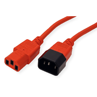 ROLINE Apparate-Verbindungskabel, IEC 320 C14 - C13, rot, 1,8 m-Beschreibung lesen
