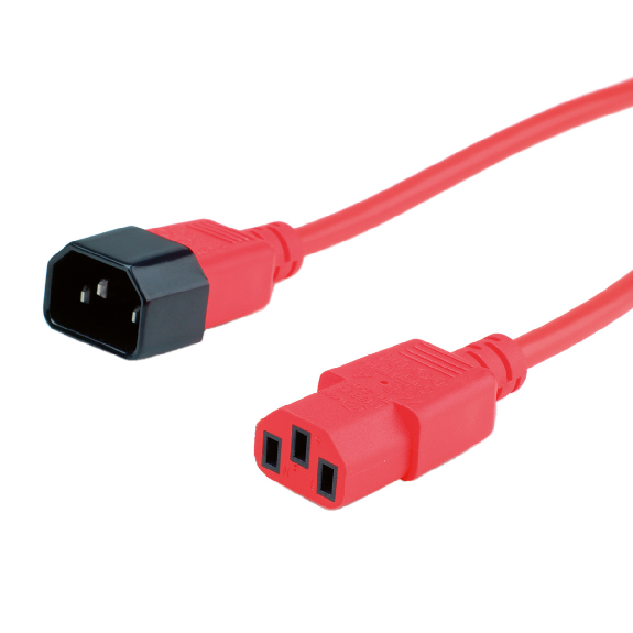 ROLINE Câble d'alimentation, IEC 320 C14 - C13, rouge, 1,8 m-Leggi tutto