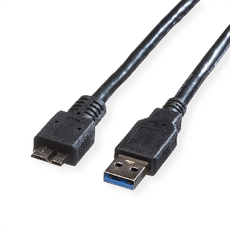 ROLINE USB 3.2 Gen 1 Kabel, A ST - Micro B ST, schwarz, 2 m-Beschreibung lesen