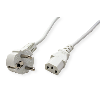 VALUE Netzkabel, gerade IEC-Buchse, weiß, 1,8 m-Beschreibung lesen