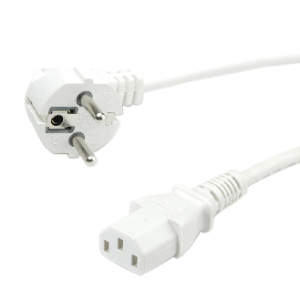 VALUE Netzkabel, gerade IEC-Buchse, weiß, 1,8 m-Beschreibung lesen