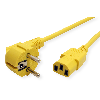 ROLINE Câble d'alimentation IEC droit, jaune, 1,8 m ROLINE Câble d'alimentation IEC droit, jaune, 1,8 m