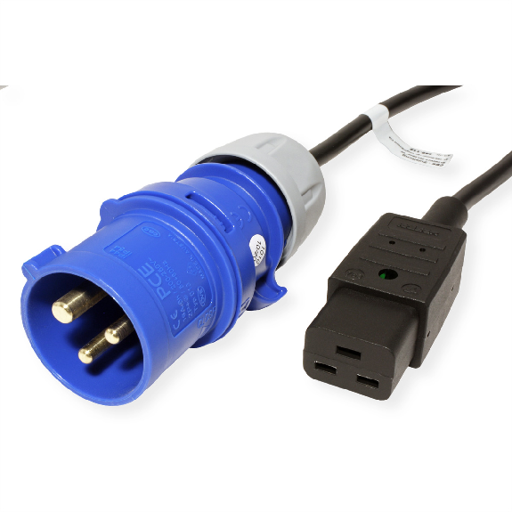 BACHMANN Kabel Stecker IEC60309-Blau - Kupplung C19, 3m 16A, schwarz, 3 m-Beschreibung lesen