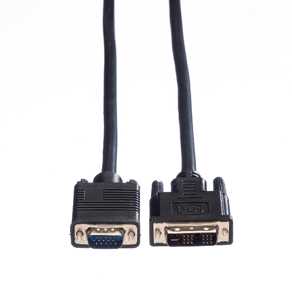 VALUE DVI-VGA Kabel, DVI (12+5) ST - VGA ST, 5 m-Beschreibung lesen