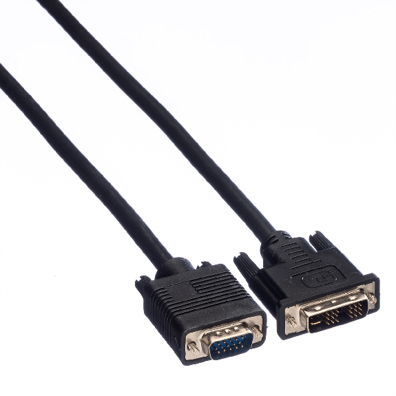 VALUE DVI-VGA Kabel, DVI (12+5) ST - VGA ST, 5 m-Beschreibung lesen