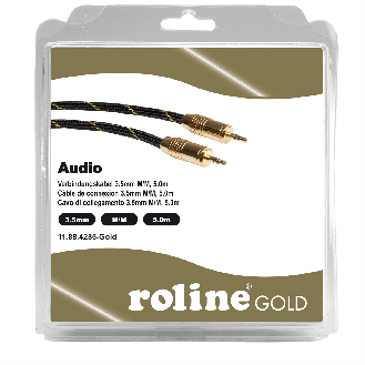 ROLINE GOLD 3,5mm Audio-Verbindungskabel ST/ST, Retail Blister, 5 m-Beschreibung lesen