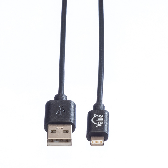 VALUE Câble de charge et synchronisation pour appareils à connecteur Lightning, 1,8 m-Lire la description