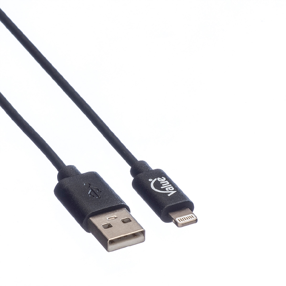 VALUE Câble de charge et synchronisation pour appareils à connecteur Lightning, 1,8 m-Lire la description