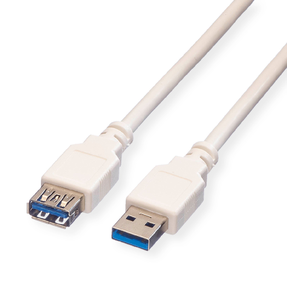 VALUE Câble USB 3.2 Gen 1 Type A-A, M/F, blanc, 1,8 m VALUE Câble USB 3.2 Gen 1 Type A-A, M/F, blanc, 1,8 m-Lire la description