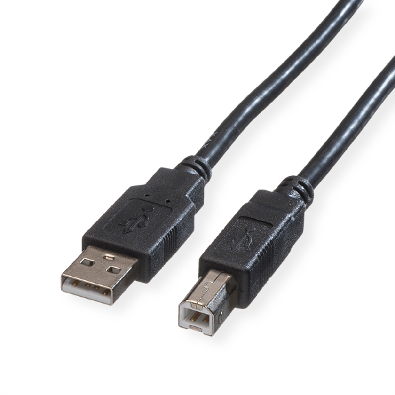 ROLINE GREEN USB 2.0 Kabel, Typ A-B, schwarz, 0,8 m-Beschreibung lesen