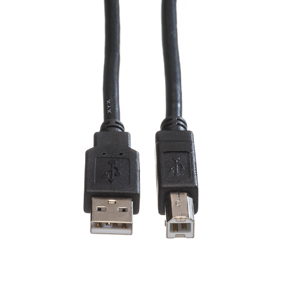 ROLINE GREEN USB 2.0 Kabel, Typ A-B, schwarz, 0,8 m-Beschreibung lesen