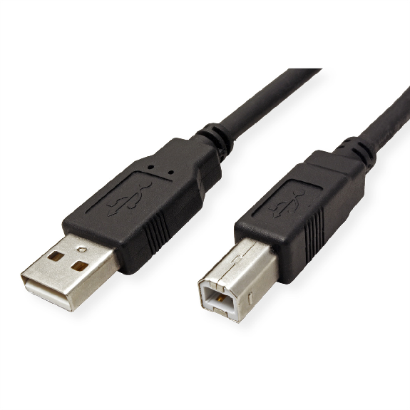 ROLINE GREEN USB 2.0 Kabel, Typ A-B, schwarz, 0,8 m-Beschreibung lesen
