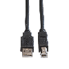 ROLINE GREEN USB 2.0 Kabel, Typ A-B, schwarz, 0,8 m