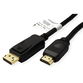 VALUE DisplayPort Kabel DP - UHDTV, ST/ST, schwarz, 2 m-Beschreibung lesen