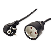 VALUE Câble prolongateur, prise type UTE, noir, 5 m VALUE Câble prolongateur, prise type UTE, noir, 5 m